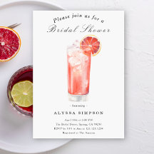 Watercolor Citrus Cocktail Bridal Shower