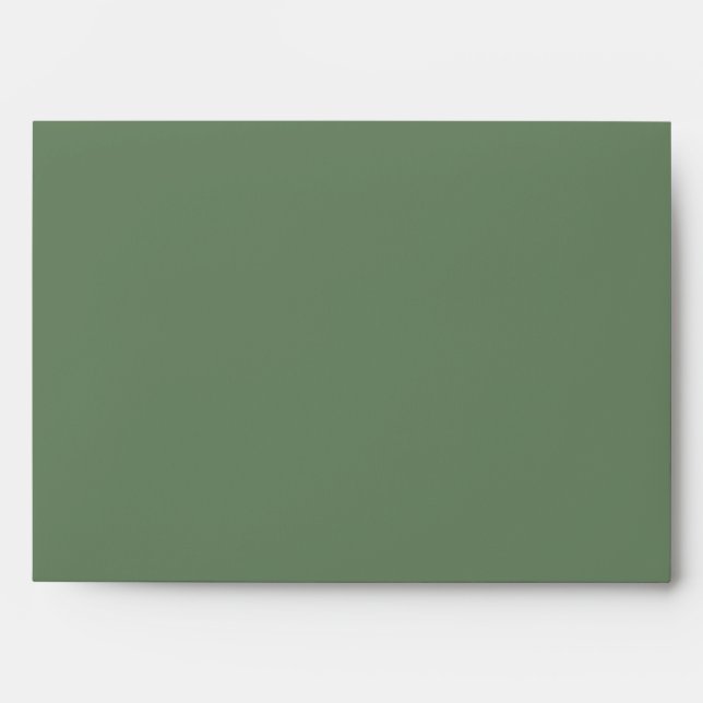 Watercolor Citrus Green Lemon Botanical Wedding Envelope (Front)