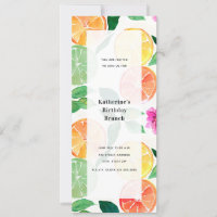 Watercolor Citrus Lemon Lime Floral Generic Party