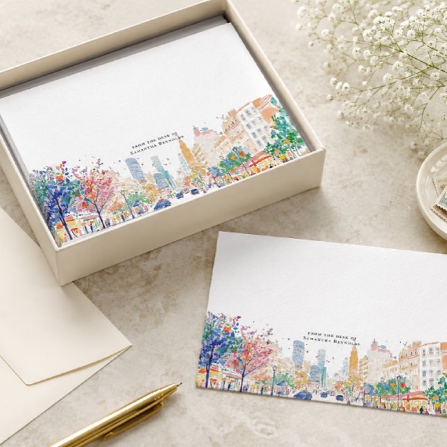 Watercolor City Correspondence Cards (Creator Uploaded)