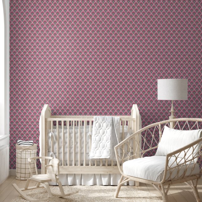 Watercolor Classic Pink Hand-drawn Wallpaper (Kids)