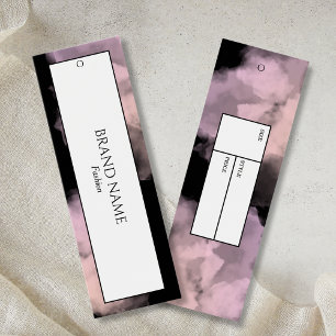 Watercolor Clothing Hang tag   Black