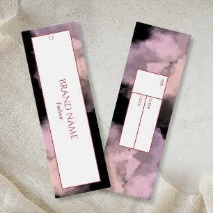 Watercolor Clothing Hang tag   Black Pink