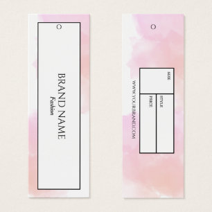 Watercolor Clothing Hang tag   White Black