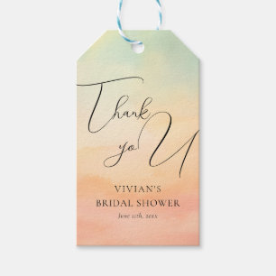 Watercolor Cloud Nine Bridal Shower Thank You Gift Tags