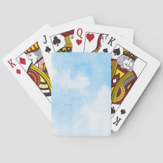 Watercolor clouds and sky background playing cards