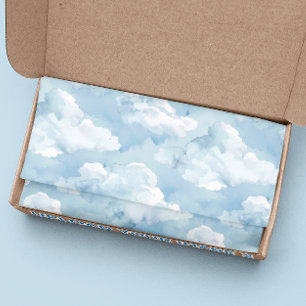 Watercolor Clouds Soft blue Tissue Paper