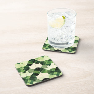 Watercolor Clover Scallop Coaster