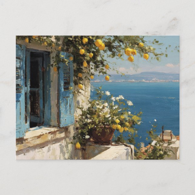 Watercolor Coastal Art Postcard  (Front)