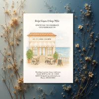 watercolor coastal mediterranean ocean wedding 