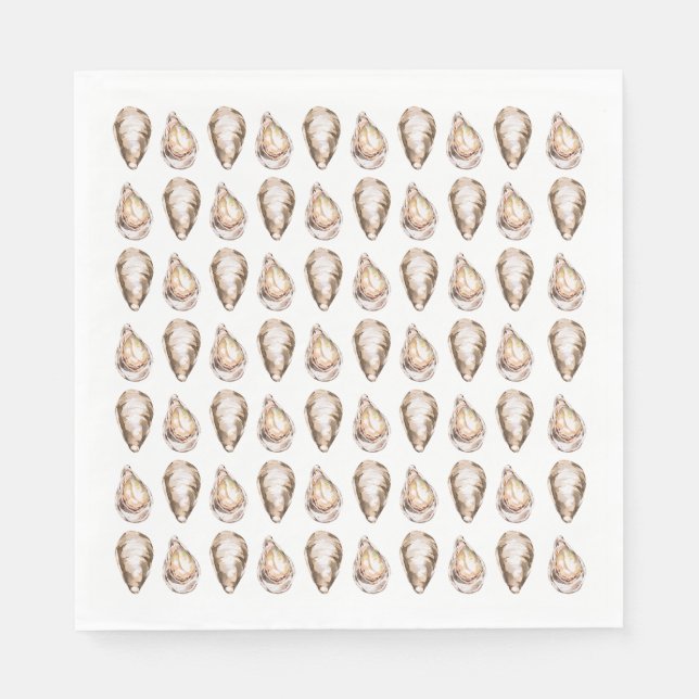 Watercolor Coastal Seascape Wedding  Napkin (Front)