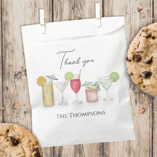 Watercolor Cocktail Party Cute Custom Favour Bags