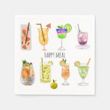 Watercolor cocktail Pretty party Celebration white