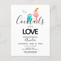 Watercolor Cocktails  Bridal Shower Bachelorette