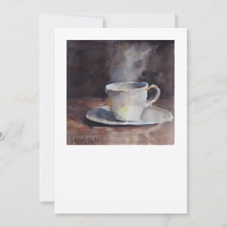 watercolor coffee card