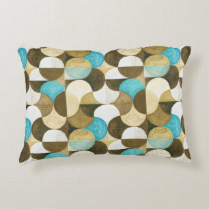 Watercolor coloful modern geometric seamless patte decorative cushion