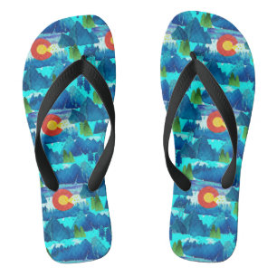 Watercolor Colorado Jandals