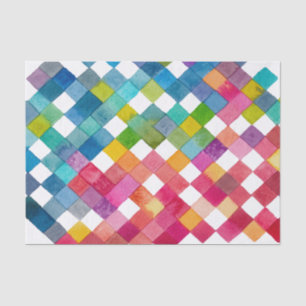 Watercolor Colour Squares Art Print Tissue Paper