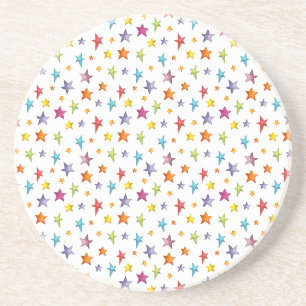 Watercolor colour stars tank top coaster