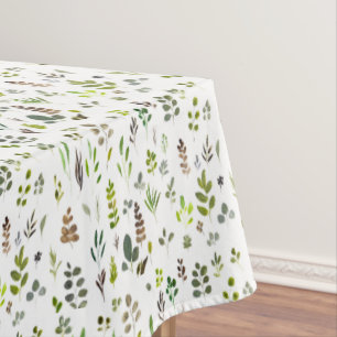 Watercolor Colourful Eucalyptus Leaves Pattern Tablecloth