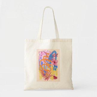 Watercolor Colourful Floral Abstract Tote Bag