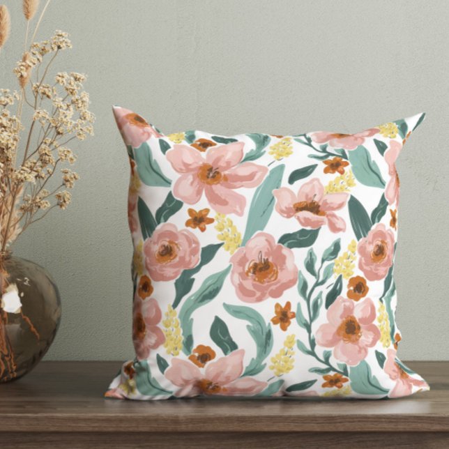 Watercolor Colourful Floral Cushion (Creator Uploaded)