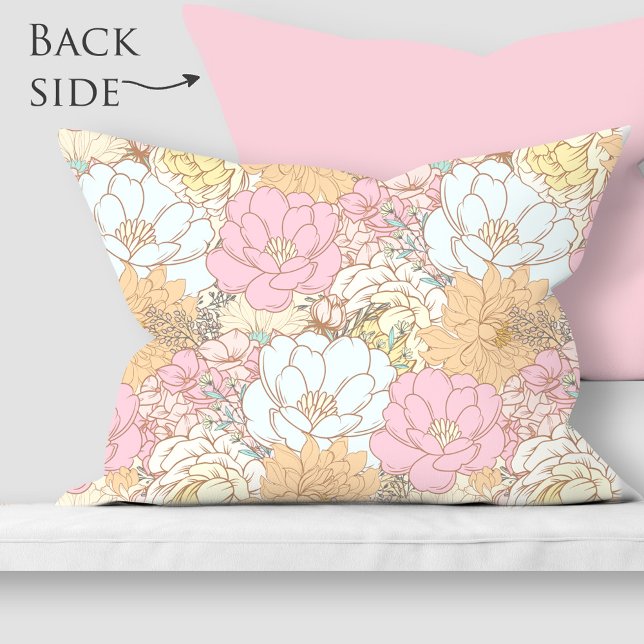 Watercolor Colourful Pastel floral pattern Pillowcase (Watercolor Colorful Pastel floral pattern Pillow Case)