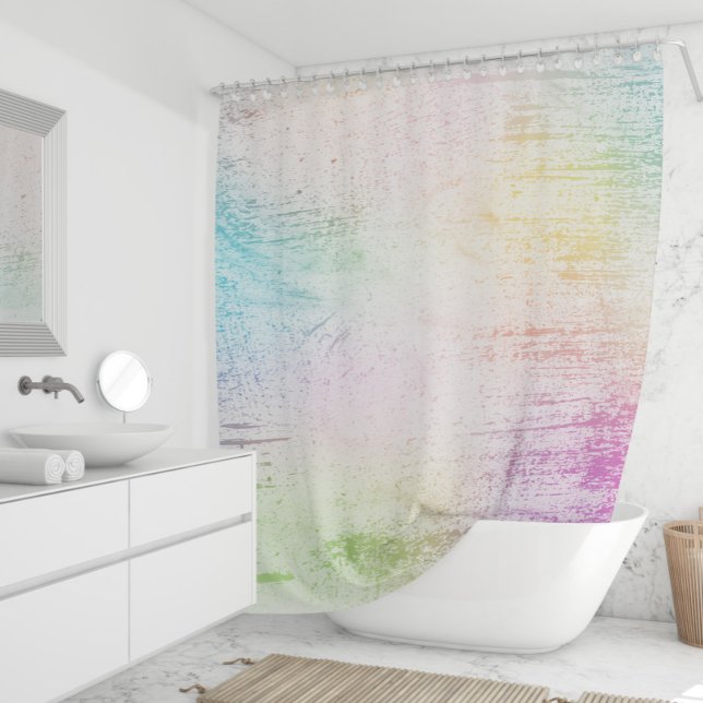 Watercolor Colourful Pastel Shower Curtain (Creator Uploaded)