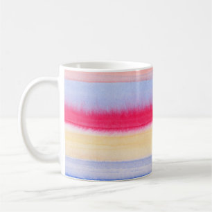 Watercolor colourful stripes.stripe,watercolor,aqu coffee mug