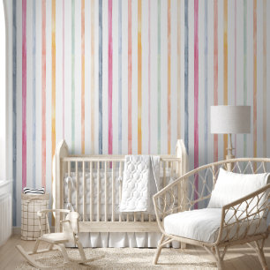 watercolor colourful stripes wallpaper