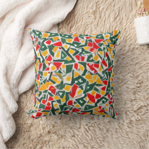 Watercolor Colourful Terrazzo Pattern Cushion