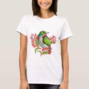 Watercolor colourful tropical bird T-Shirt