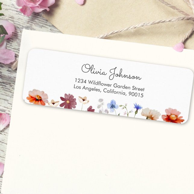 Watercolor Colourful Wildflower Meadow (In situ)