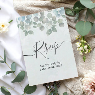 Watercolor Colourful Wildflower Wedding RSVP Card