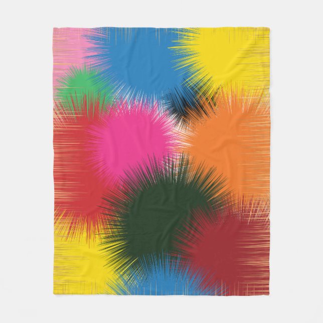 Watercolor Colours  Fleece Blanket (Front)