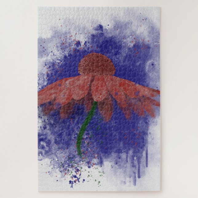Watercolor Coneflower Jigsaw Puzzle (Vertical)