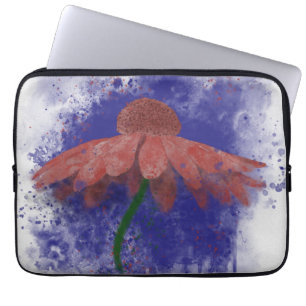 Watercolor Coneflower Laptop Sleeve