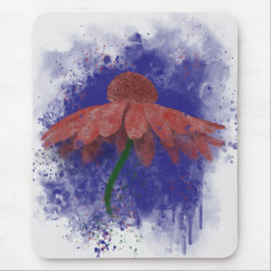 Watercolor Coneflower Mouse Pad