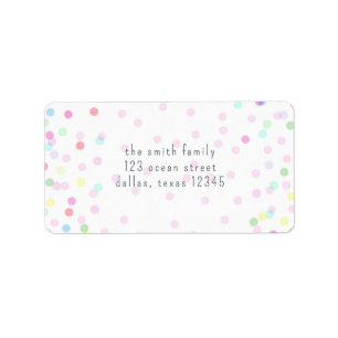 Watercolor Confetti Address Label