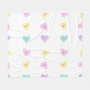 Watercolor Convo Heartz BFF Medium Fleece Blanket