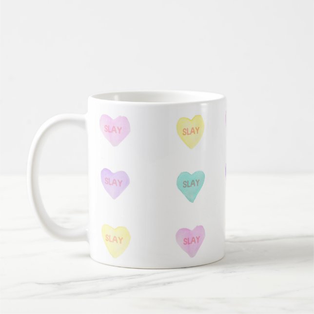 Watercolor Convo Heartz SLAY Mug (Left)