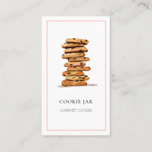 Watercolor cookie Bakery business card