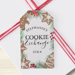 Watercolor Cookie Exchange  Gift Tags<br><div class="desc">These Christmas Cookie Exchange Favour tags are decorated with watercolor cookies,  foliage,  and berries. Easily customisable. Original Watercolor © Michele Davies.</div>