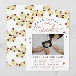 Watercolor Cookie Pregnancy Photo Announcement