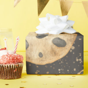 Watercolor cookies with chocolate for Birthday Wrapping Paper