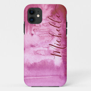 Watercolor Cool Abstract Pink Ink  Case-Mate iPhon Case-Mate iPhone Case