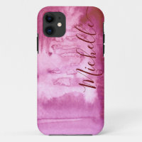 Watercolor Cool Abstract Pink Ink Case-Mate iPhon