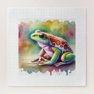 Watercolor Coqu Frog 140724AREF115 - Watercolor Jigsaw Puzzle