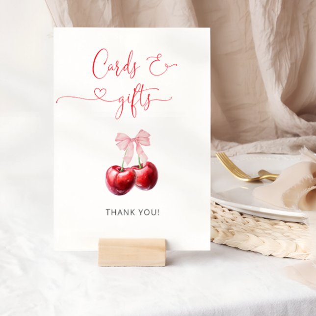 Watercolor Coquette Cherry Cards and Gifts Poster (Creator Uploaded)