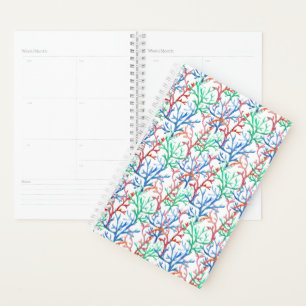 Watercolor Coral Pattern Planner